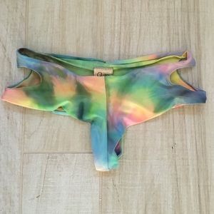 Lolli tie dye heart bikini bottom