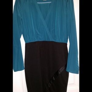 Venus teal and black dress