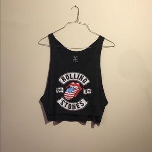 Forever 21 Rolling Stones crop top