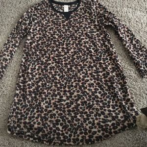 Fleece pajama gown