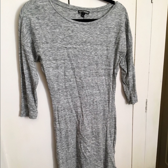 Grey shirt dress