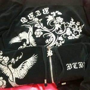 Bcbg velour tracksuit.