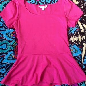 Charming Charlie Pink Peplum