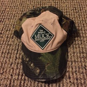 Pink and Camo Muck Brand baseball cap