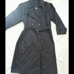 Maggie Lawrence black rain trench coat size 14