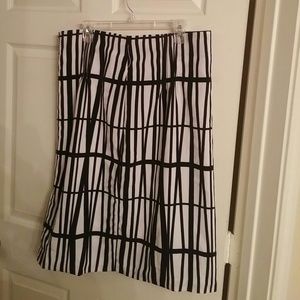 Black & White Print Skirt