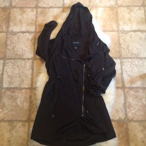 Asymmetrical Zip Black Lightweight Jacket