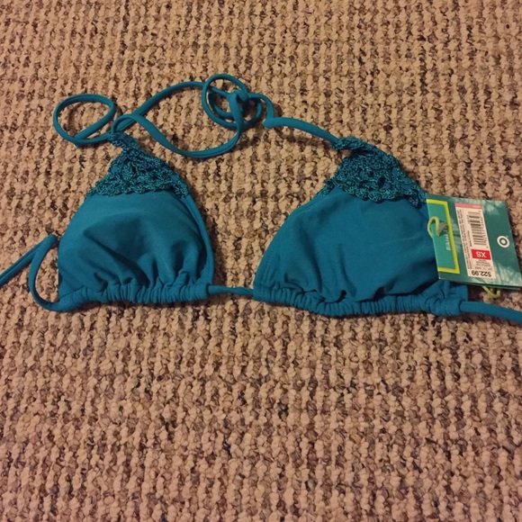 Turquoise bikini top