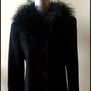 Steve by Searle Coat w/Mongolian Collar & Cuffs