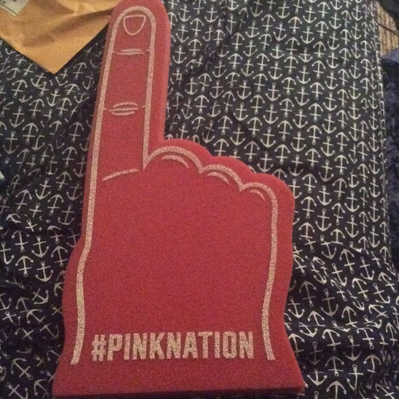 Pink nation foam finger Victoria's Secret