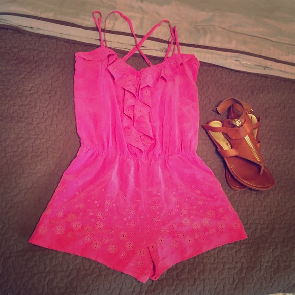 Cutest Pink Floral Romper from BEBE S/M