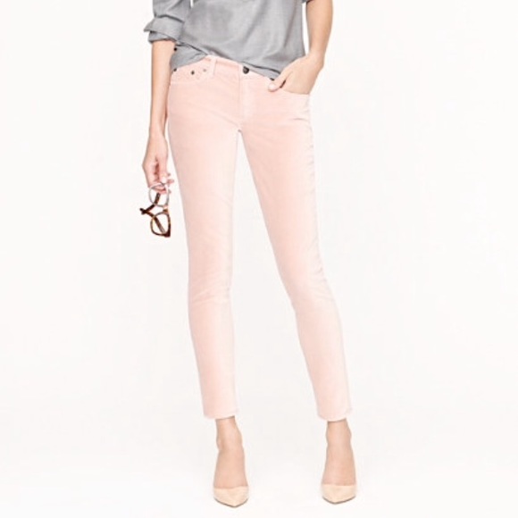 pink velvet jeans
