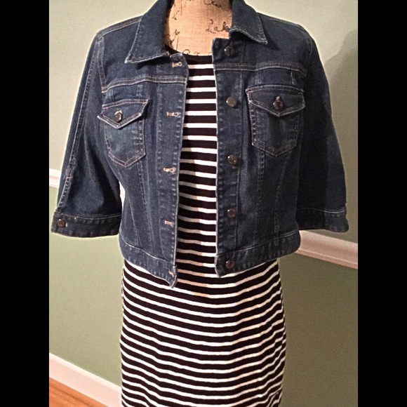 Old Navy black white striped dress.