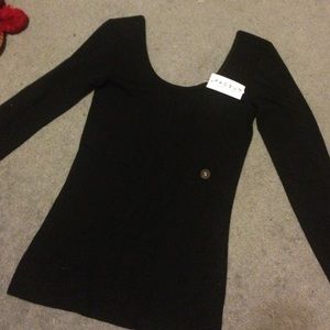 Black long sleeve shirt, new with tags