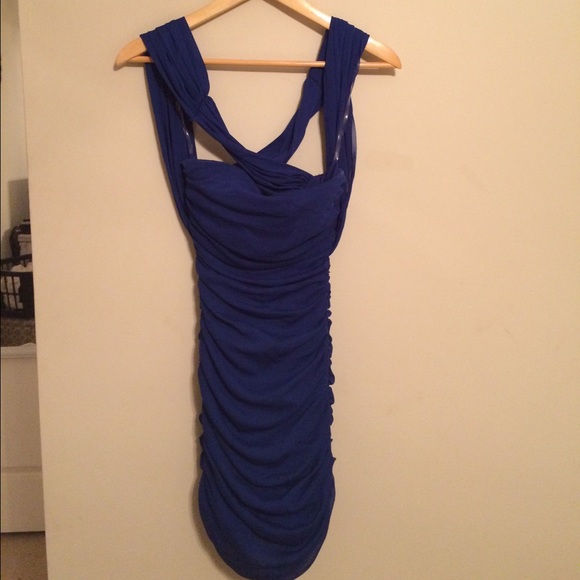 Blue higher neck dress - Picture 4 of 4