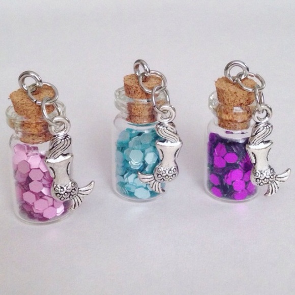 Mermaid Scales in a Bottle Necklace - Picture 2 of 2
