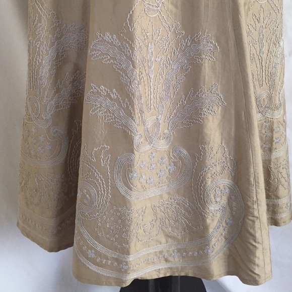 A-Line Scroll Stitches Skirt - Picture 2 of 2