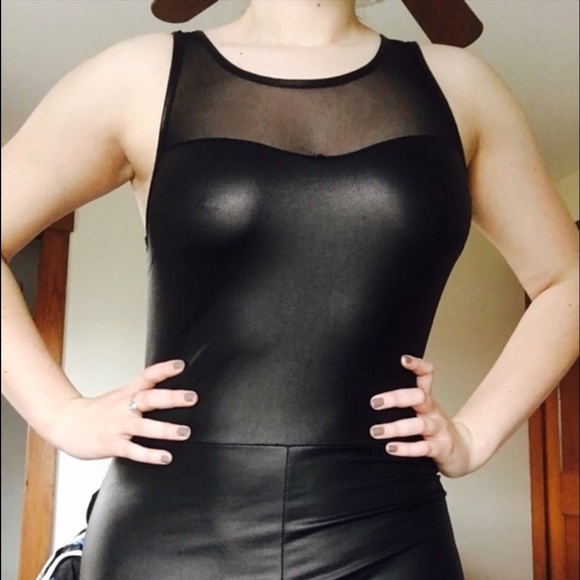 Faux Leather Forever21 Jumpsuit