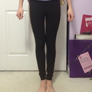 PINK side cheetah leggings