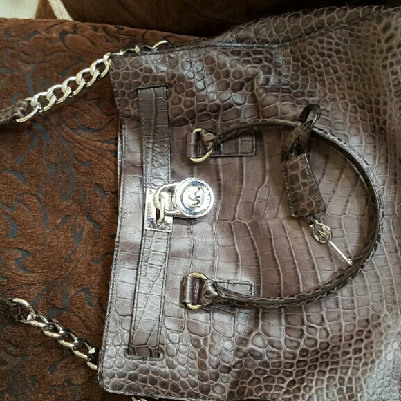 MK HAMILTON CROCO LRG