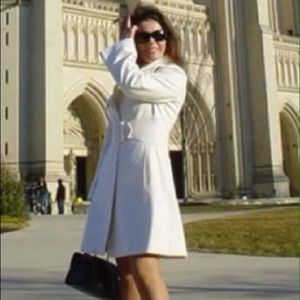 Winter White Italian Designer Coat