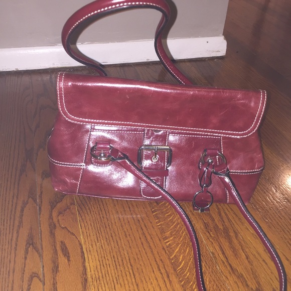 Cranberry Red leather bag