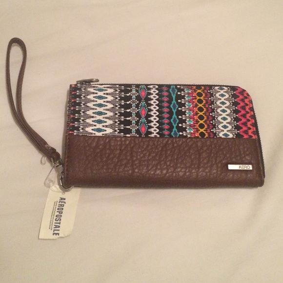 Aeropostale faux leather/printed wallet