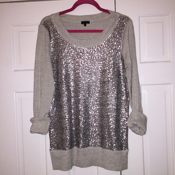 J.Crew Sequin Knit Top - Picture 1 of 3