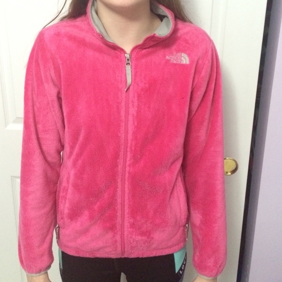 Pink north face coat