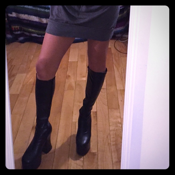 Black go-go boots