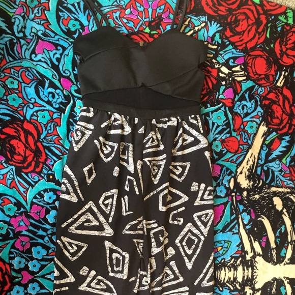 Black and White Tribal Pattern Romper