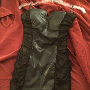 bebe pleather mesh dress SOLD ON EBAY