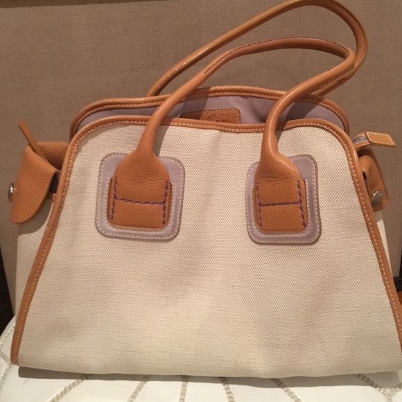 Hogan Canvas and Leather/Suede Shoulder Bag