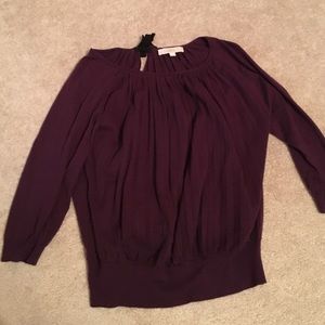 Purple scoop neck sweater