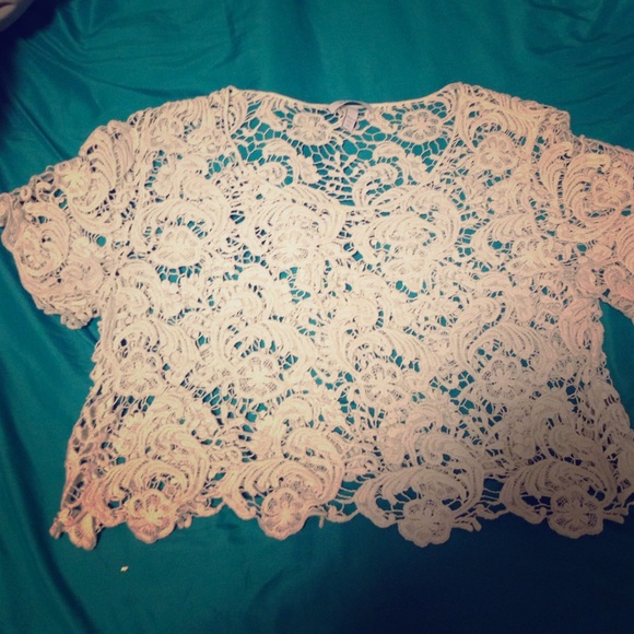 White crochet top