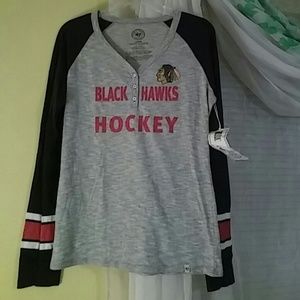 Blackhawks long sleeve Henley
