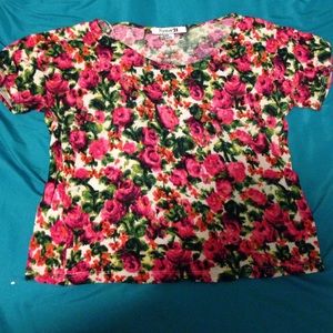Forever 21 Floral loose crop top