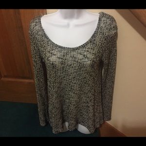 Charlotte Russe speckled tan and black sweater