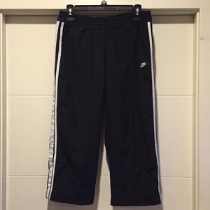 Black nylon Nike athletic capris