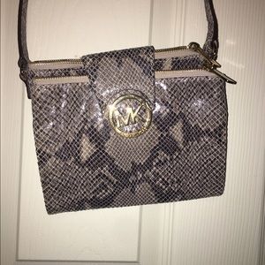 Michael Kors snakeskin cross body