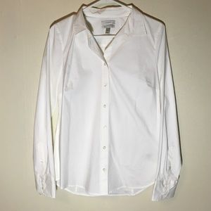 Stretch perfect white button down shirt