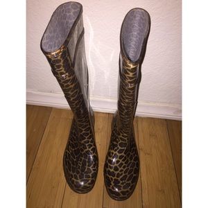 Leopard Rain Boots