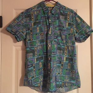 Adult Medium Dinosaur Dress Shirt
