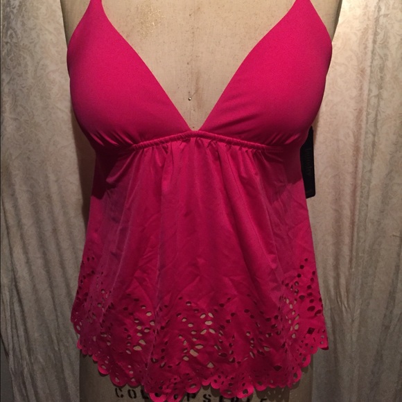 Laundry by Shelli pink size S Tankini laser cut
