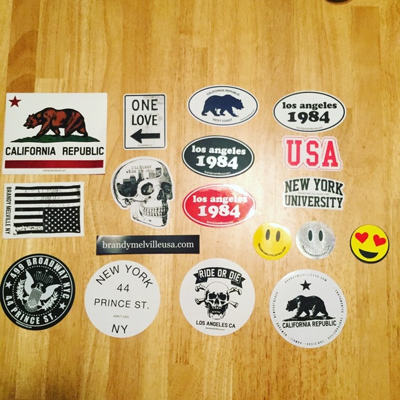 18 Stickers Brandy Melville (HURRY UP)