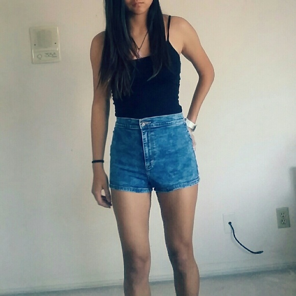 Vintage medium wash denim shorts