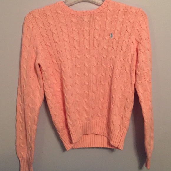 Light pink cable knit sweater