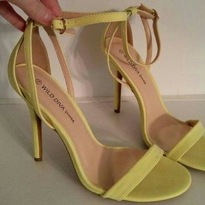 Wild Diva Chartreuse Heels
