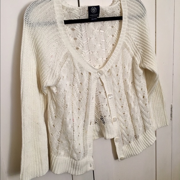 White cardigan