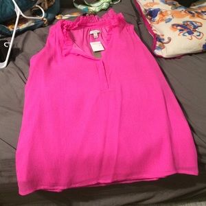 Neon J Crew blouse